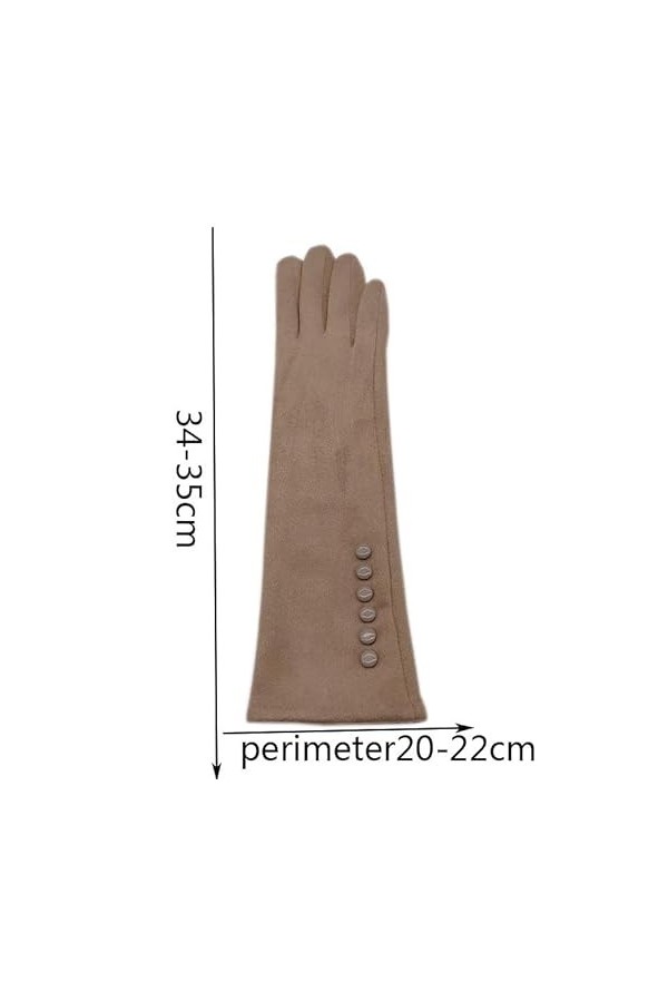 wrtgerht Gants dhiver Gants for Femmes Longueur 35CM Gants de Bras Épaississement de lécran Tactile Gants