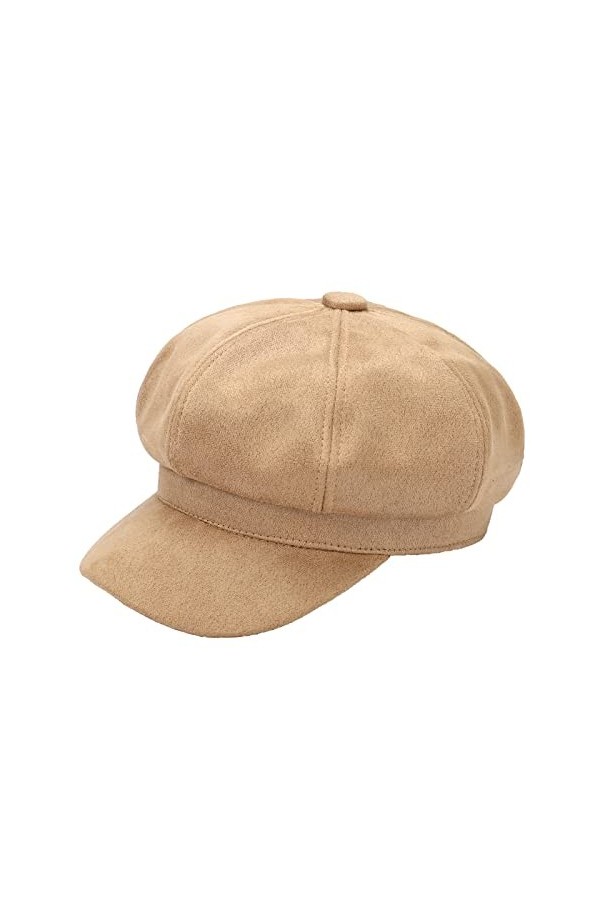 MK MATT KEELY Casquette Femme Chapeau Béret Visière Newsboy Bonnet Classique Français Quatre Saisons,Tweed Kaki