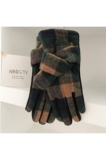 wrtgerht Gants for Femmes Conduite et Cyclisme en Automne et en Hiver for Rester au Chaud, tempérament rétro All-Match Gants 