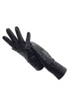 wrtgerht Gants en Cuir dhiver for Femmes Gants doublés Chauds Noirs Conduite Cyclisme Protection Contre Le Froid Gants en Cu