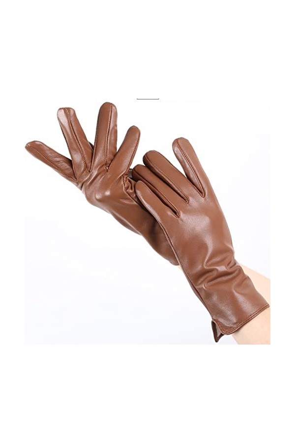 LSDJGDDE Gants en Cuir Femmes, véritables Gants en Cuir for Femmes, Gants for Femmes en Peau de Mouton Color : A, Size : 6.5