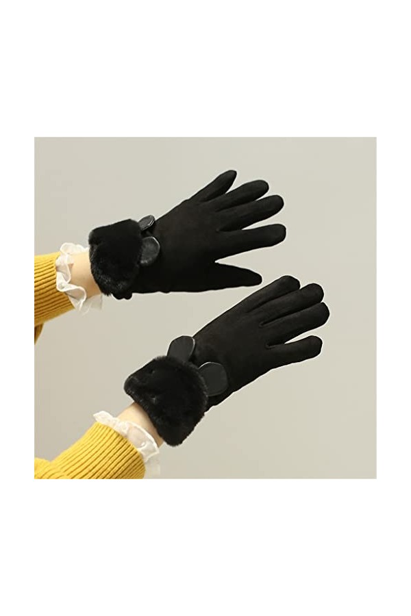 wrtgerht Automne et Hiver Plus Velours épaissi Chaud Gants de Velours en Cuir for Le Cyclisme à écran Tactile en Hiver Gants 