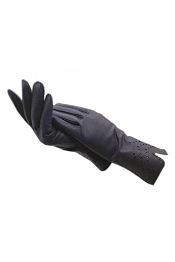 wrtgerht Gants de Poignet for Dames Conduite en Cuir dhiver Mitaines Longues doublées Chaudes et Douces Gants Color : A, Si