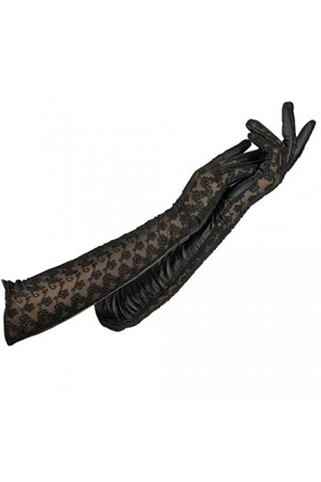 Gants Femme Gants Longs Femme Coude Bras Manches Gants Minces Confortable et léger Color : A, Size : 8 1/2 