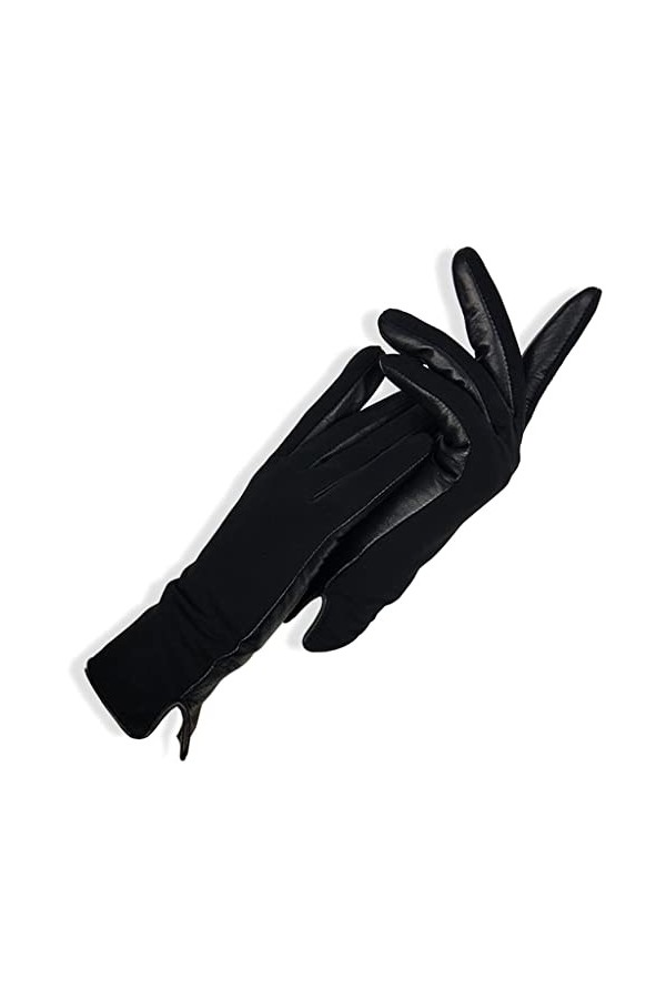 WAAZI Gants Femme Chauds Cuir Nubuck Couture Lady Mittens Color : A, Size : 8 1/2 