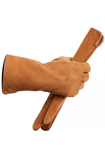 wrtgerht Gants dhiver Gants en Cuir Multicolores, Gants en Cuir for Femmes en Peau de Mouton de Haute qualité Gants Color :
