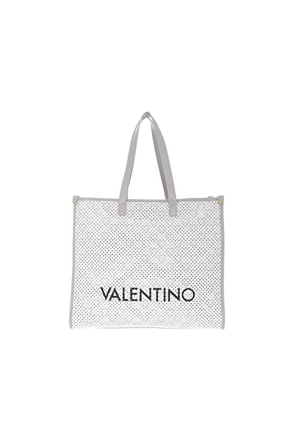 Valentino Prisca Mort, Sac à Main Femme, Blu/Bianco, Taille Unique