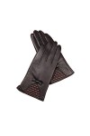 wrtgerht Gants for Femmes Doux épaissir des Gants en Cuir véritable Hiver Automne Dames Mode Chaud Gants Color : Nero, Size 