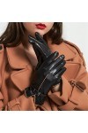 wrtgerht Gants en Peau de Mouton for Femmes Doublure en Cuir de Velours Gants Chauds dautomne et dhiver Gants