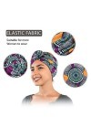 3 Pièces Turban Africain Écharpe de Tête Turban Bohème Bonnet Noué Élastique Jaune, Orange et Vert 