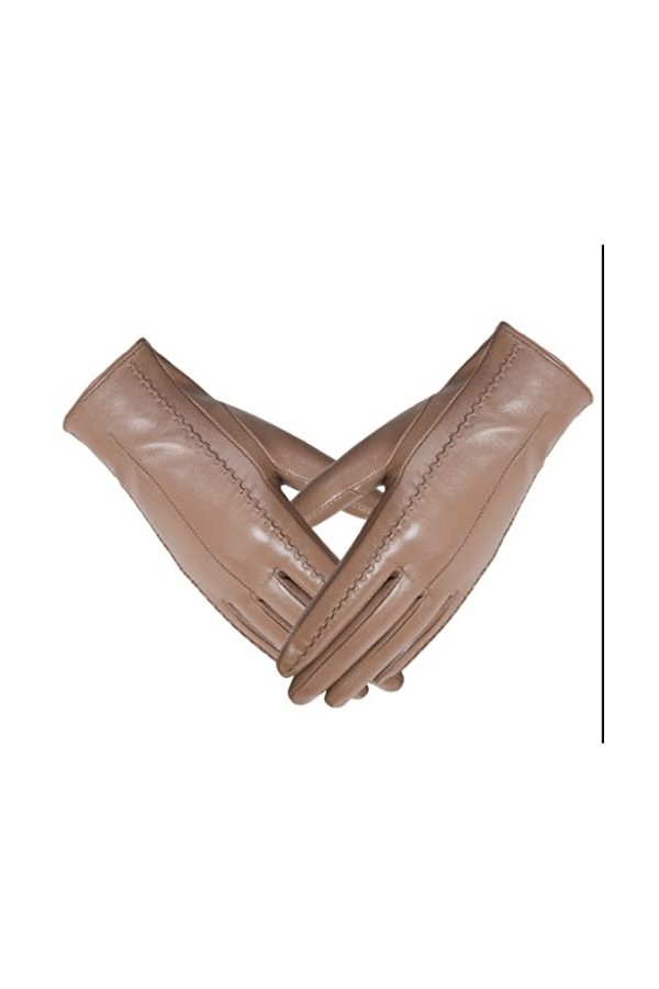 n/a Gants en Cuir Dames Hiver épaississement Chaud équitation Conduite Mode réparation Main écran Tactile Gants en cuirz Col