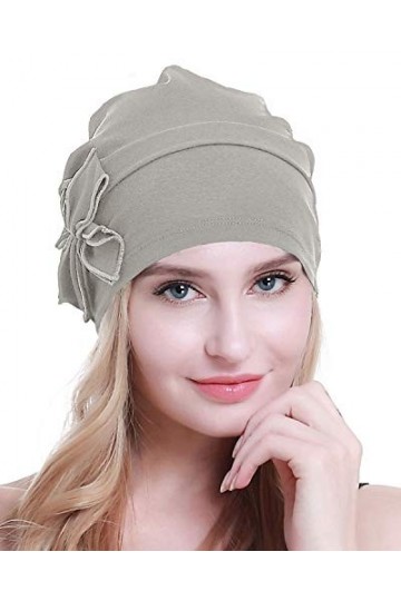 osvyo Bonnet en coton chimio turbans pour femmes atteintes de cancer, COTON GRIS CHAUD, taille unique