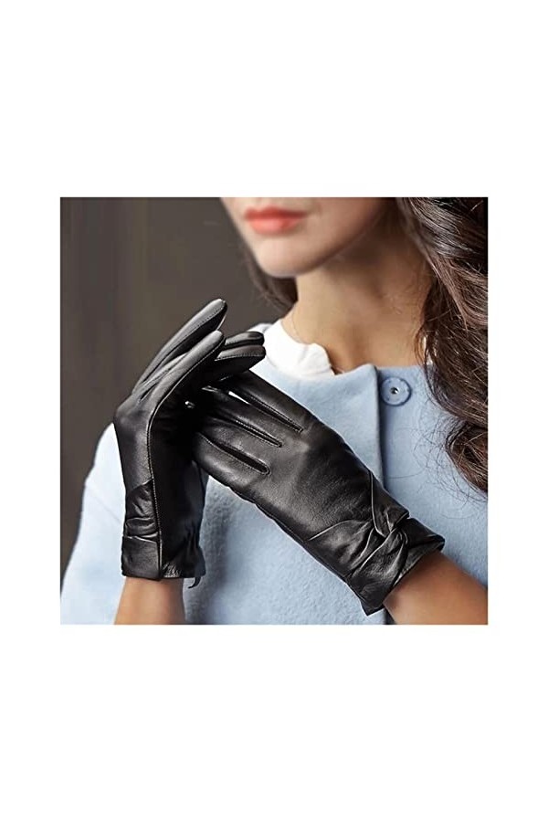 n/a Gants Chauds for Femmes dautomne et dhiver Protection Solaire Conduite Gants en Cuir déquitation Color : D, Size : S 