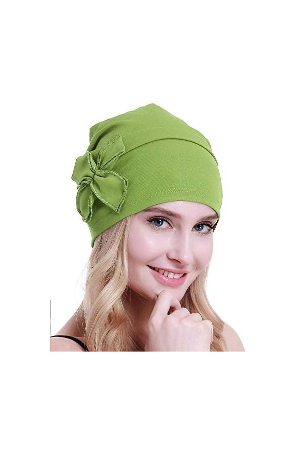 osvyo Bonnet en coton chimio turbans pour femmes atteintes de cancer, COTON GRIS CHAUD, taille unique