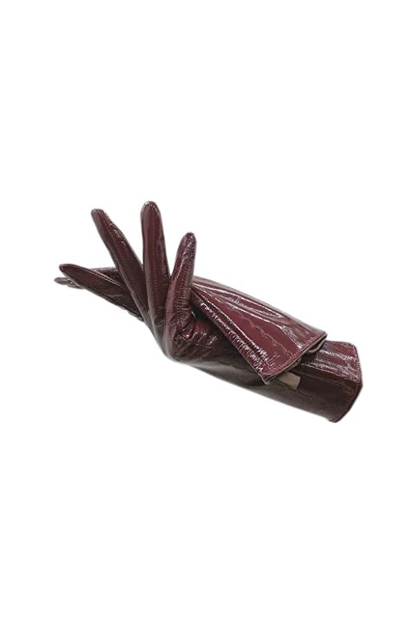 wrtgerht Gants de Poignet dhiver for Femmes Gants en Cuir Brillant Manches déquitation Gants de Protection Contre Le Froid 