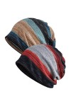 XYIYI Femmes Chapeau de Chimio Coton Bonnet Chapeau Turban Couvre-Chef Head Wraps 4 Pièces Multicolore 