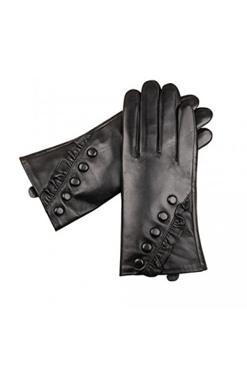 wrtgerht Gants en Cuir de Mouton for Femmes Hiver Chaud écran Tactile doublé Conduite Moto Robe Neige Conduite Gants Gants C