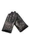 wrtgerht Gants en Cuir dhiver for Femmes en métal Moto Motard élégant Rivet écran Tactile Mitaines Femme Gants Color : Nero