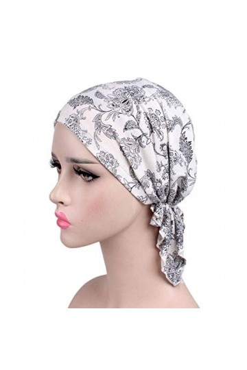 Amorar Chapeau de Chimio, Femmes&nbsp; Écharpe en Coton Turban Bandana Foulards Tête Bonnet Hijab Hairband pré-attaché de Perte de