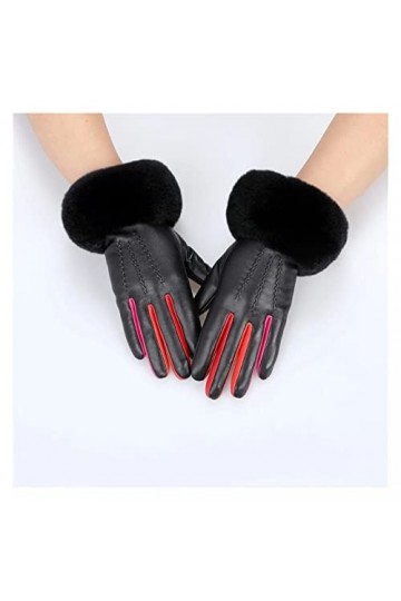 n/a Gants dhiver en Cuir for Femmes avec Gants Color : D, Size : M 