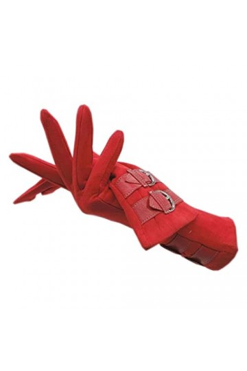 WYYDFDC Gants hiver dames poignet cuir daim rouge gants chaud conduite équitation sports de plein air mitaines Color : A, Si