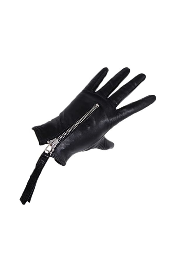 n/a Gants en Cuir Chauds for Femmes dautomne et dhiver Section à glissière Gants à écran Tactile