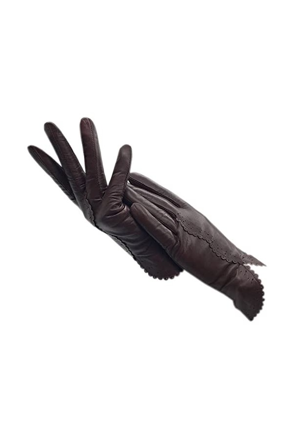 WYYDFDC Gants en cuir for dames dhiver Color : A, Size : 6.5 