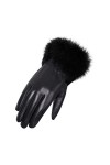 wrtgerht Gants for Femmes Gants en Cuir Gants en Cuir for Femmes Mitaines Hiver Chaud Mitaines Femme Gants Color : Nero, Siz