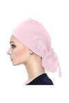 WULOFA Calot Chirurgical Fleur Chapeau dinfirmière Bonnet Chirurgical Tissu Turban Chimio Coton pour Filles Femmes Chapeaux 