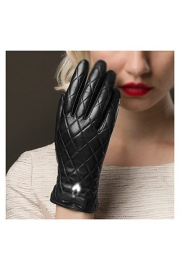 n/a Gants en Cuir for Femmes Gants de Protection Chauds dhiver for Femmes avec Une centaine de Conduite à vélo avec des Gant