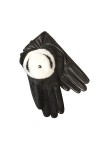 wrtgerht Gants en Cuir Femme Mode Automne Hiver épais imperméable Ski extérieur Coupe-Vent Accessoires Gants Color : Nero, S