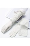 ZYKHD été Glace Soie Gants Femmes Longue Conduite équitation Mince Bras Garde Cinq Doigts Manches Gants Color : D, Size : On