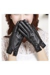 LSDJGDDE Gants en Cuir Chauds for Femmes Hiver vers Le Bas épaississant même Gants de Doigt Gants Chauds décran Tactile