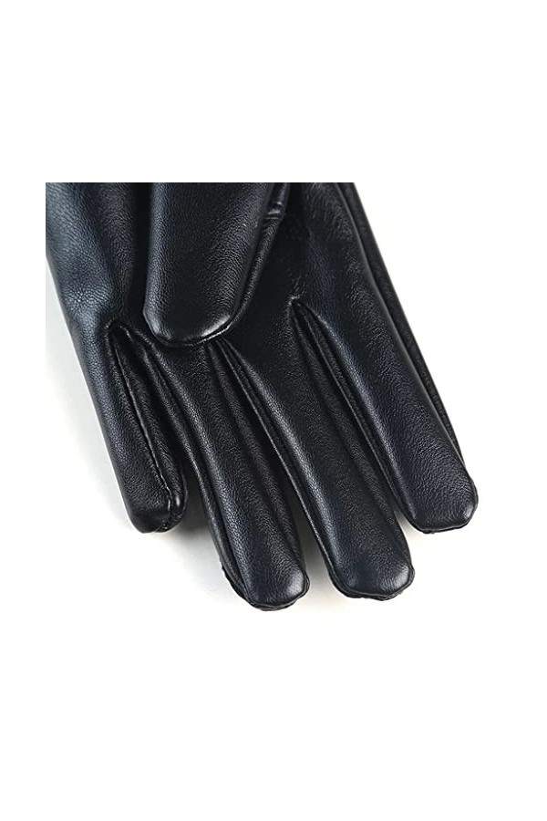 LSDJGDDE Gants for Femmes Automne et Hiver Plus Bas même Gants en Cuir PU écran Tactile Gants Chauds Gants dextérieur