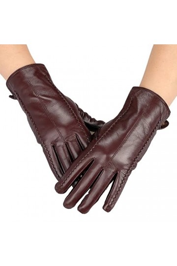 LSDJGDDE Doublure Gants en Cuir dhiver for Femmes Gants for Femmes Color : D, Size : S Code 