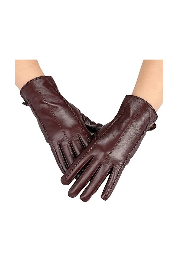 LSDJGDDE Doublure Gants en Cuir dhiver for Femmes Gants for Femmes Color : D, Size : S Code 