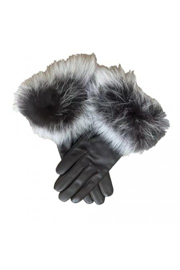 Hgvcfcv Gants dhiver chauds et élégants en cuir pour femme avec écran tactile en option, a, M
