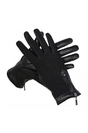 LSDJGDDE Gants en Cuir for Femmes avec Fermeture éclair, Gants dhiver for Femmes Gants for Femmes Color : D, Size : 8 