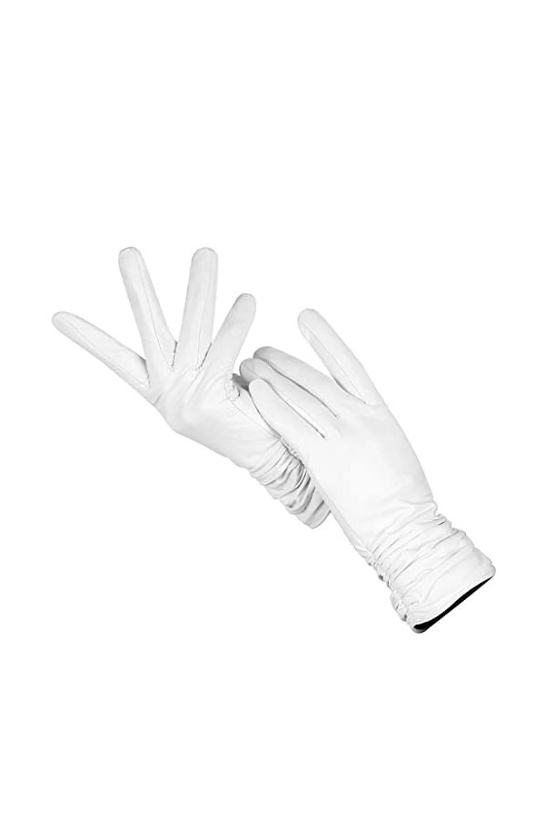 LSDJGDDE Gants Confortables Gants en Cuir véritable Gants Chauds dhiver Femmes Color : D, Size : 8.5 