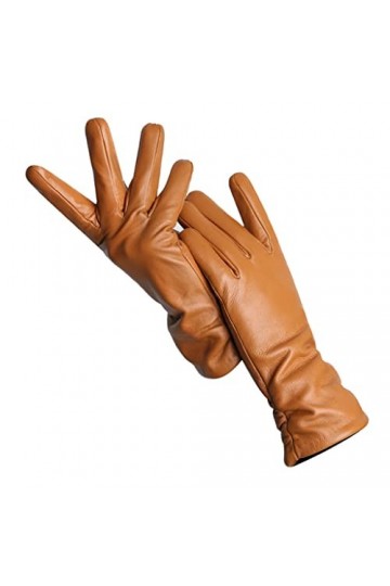 LSDJGDDE Gants en Cuir for Femmes Gants Chauds for Femmes Gants dhiver for Femmes Minces Color : D, Size : 7 