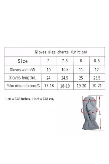PAREKS Gants en Cuir for Femmes en Plein air épaissir des Gants dhiver Chauds Double Gants de Sport Chauds Taille surdimensi