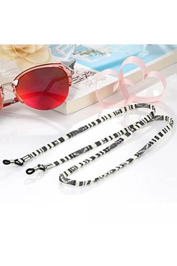 TCASENER 7 Pcs Chaine Lunettes, Cordon Lunettes Femme, Multicolore Universel Lunettes Sangle, Anti-dérapantes de Lunettes pou