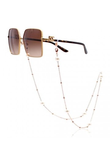 GERNEO® - Prague - Chaîne de lunettes de qualité supérieure et cordon de lunettes en plusieurs couleurs en or 18 carats ou ar