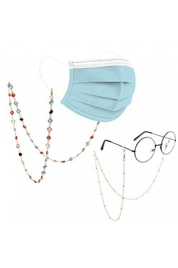 MoKo Chaîne de Lunettes pour Femmes [4 PCS], Cordon à Lunettes de Soleil pour Femmes, Lanière de Masque Cordon de Retenue Lég