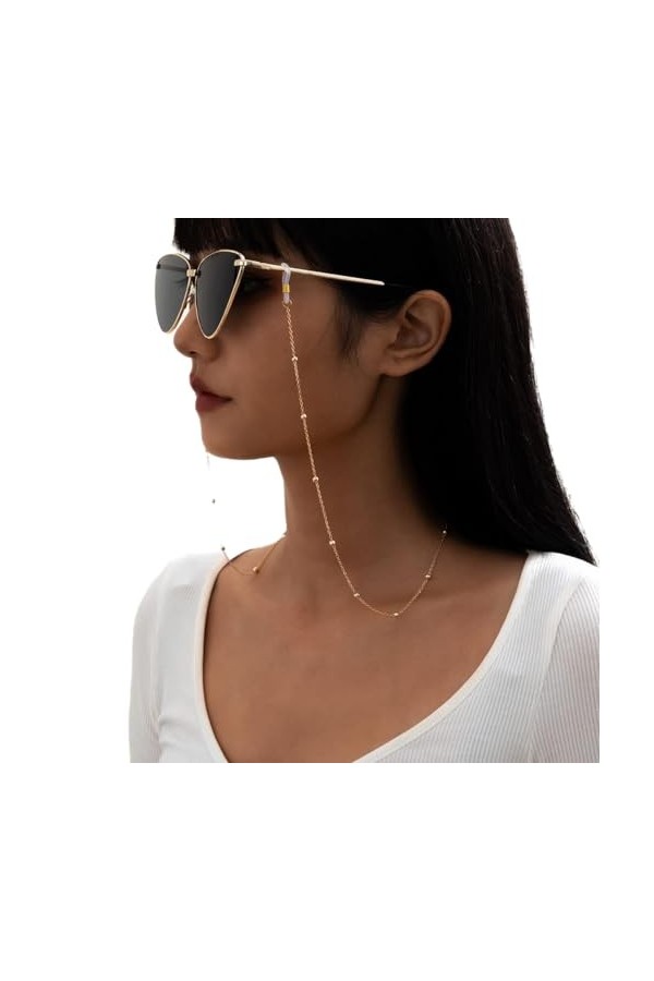 Chaîne de lunettes de soleil en perles Bramian Chaîne de lunettes simple Accessoires Chaîne de lunettes de décoration pour fe