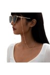 Chaîne de lunettes de soleil en perles Bramian Chaîne de lunettes simple Accessoires Chaîne de lunettes de décoration pour fe