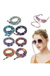Hanyousheng Cordon Lunettes, Chaine Lunettes Femme, 7 Pcs Universel Lunettes Sangle, Multicolore Chaine Lunettes, Anti-dérapa