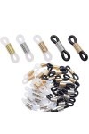XPEX 50Pcs Cordon Lunettes,Lunette Chaine,Extrémités Chaînes De Lunettes Réglables,Embout Chaine Lunette Longues Réglables Co