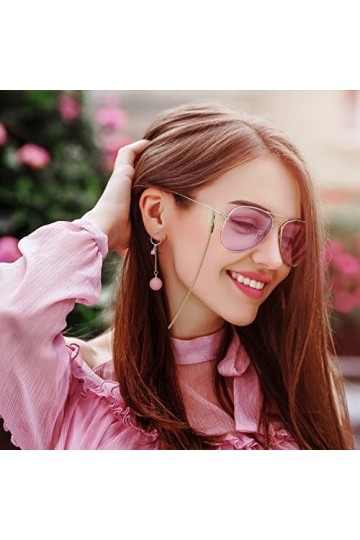 ENERO Sunset – Chaîne à lunettes fiable et inoxydable – Chaîne lunettes femme pour cordon lunettes de soleil & lunettes de le