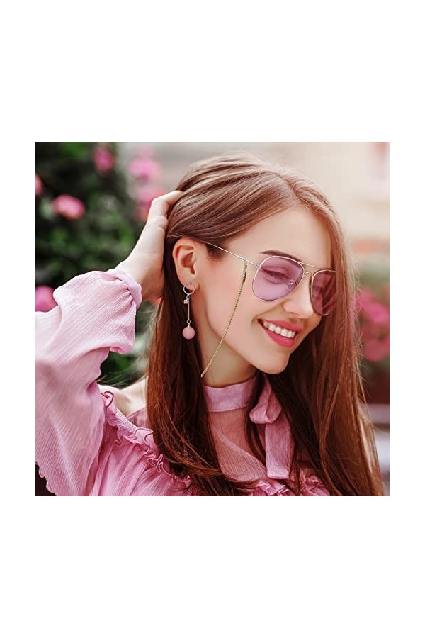 ENERO Sunset – Chaîne à lunettes fiable et inoxydable – Chaîne lunettes femme pour cordon lunettes de soleil & lunettes de le